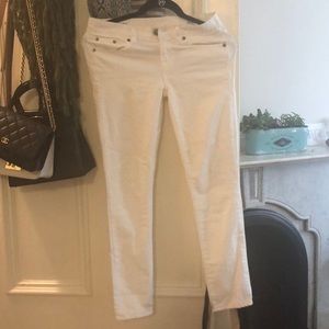 Jcrew white toothpick ankle jeans
